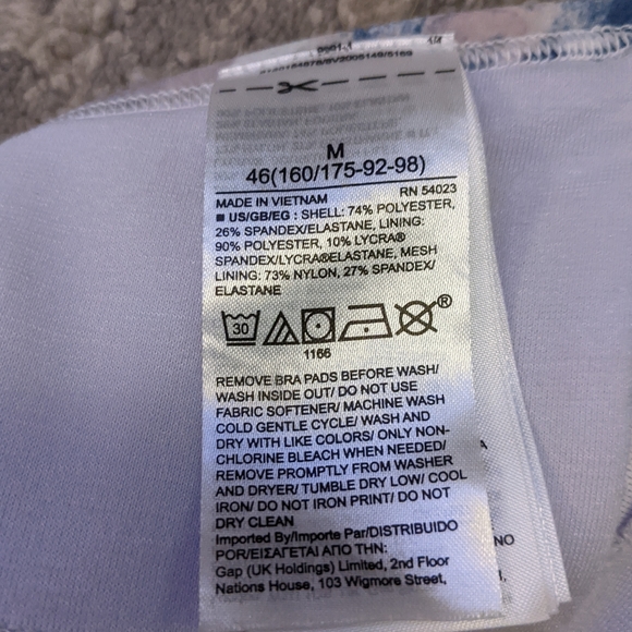 NWOT Blue & Purple Gap Fit Sports Bra Size M - Picture 5 of 5